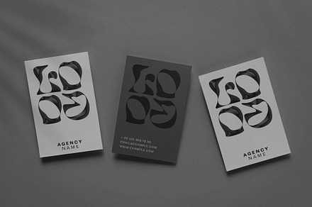 Vertical Business Card Mockups