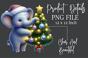 Christmas Elephant Clipart, an Illustration by Rose Art (Thumbnail 4 of 4)