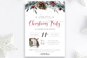 Christmas Party Invitation Template, a Stationery Template by By Stephanie Design (Thumbnail 3 of 3)