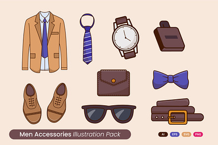 Men Accessories Illustration Pack