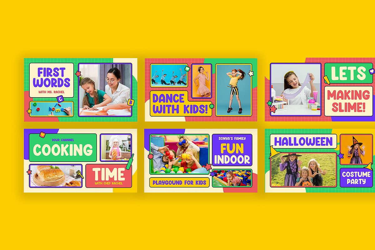 Creative Fun Kids Youtube Thumbnail, a Social Media Template by Neermana (Photo 2 of 2)