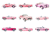 Pink Convertible Car, an Illustration by Design Market (Thumbnail 3 of 3)