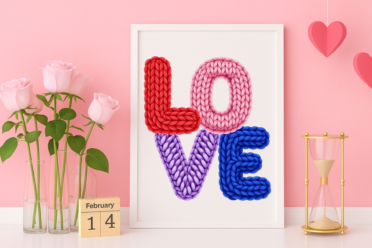 Faux Yarn Love Valentine Png, an Illustration by Canvas Craft (Photo 5 of 7)