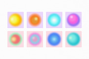 Round Circle Gradient Textures Pack, a Texture Graphic by pixelbuddha.net (Thumbnail 2 of 12)