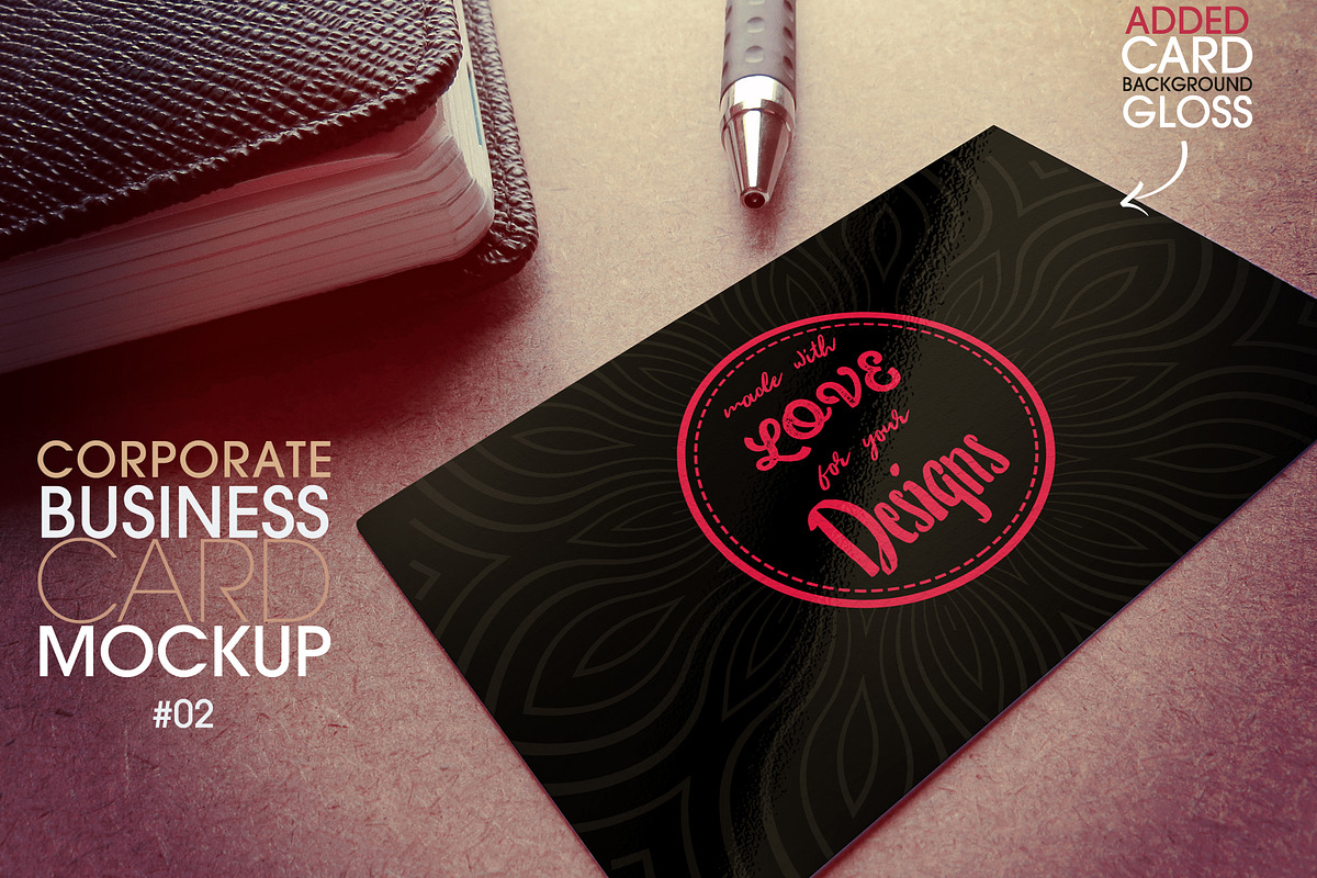 Corporate Business Card Mockup 2, a Print Template by LuisFaus (Photo 1 of 3)