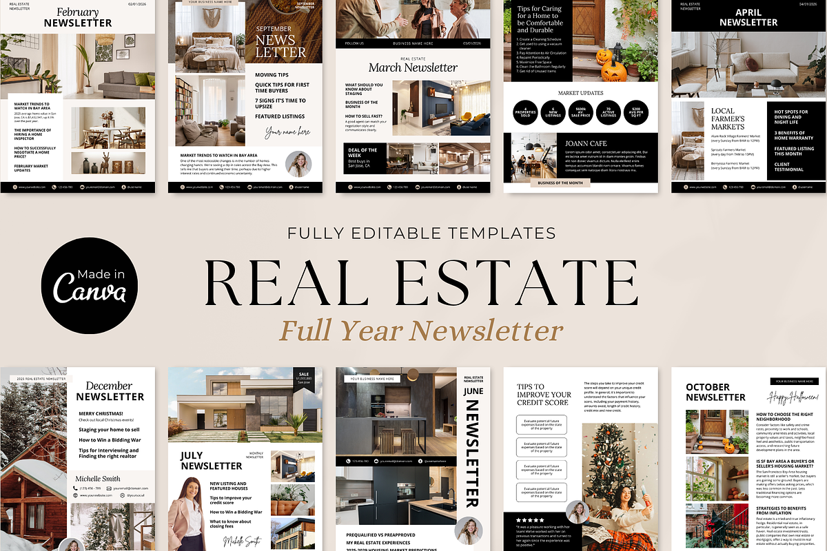 Real Estate Newsletter Template, a Brochure Template by ShopRShop (Photo 1 of 8)