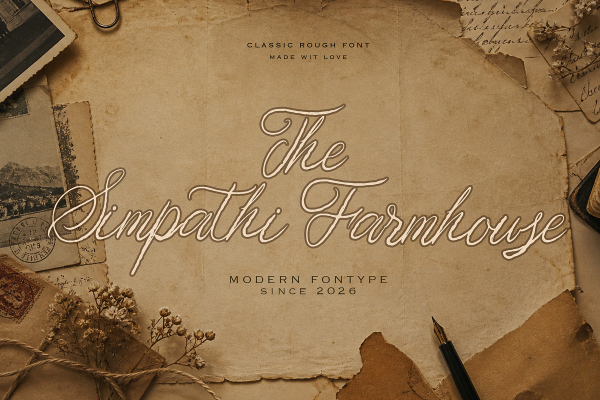 The Sympathy Farmhouse, a Handwritten Font by HaKi Studio (Photo 2 of 8)