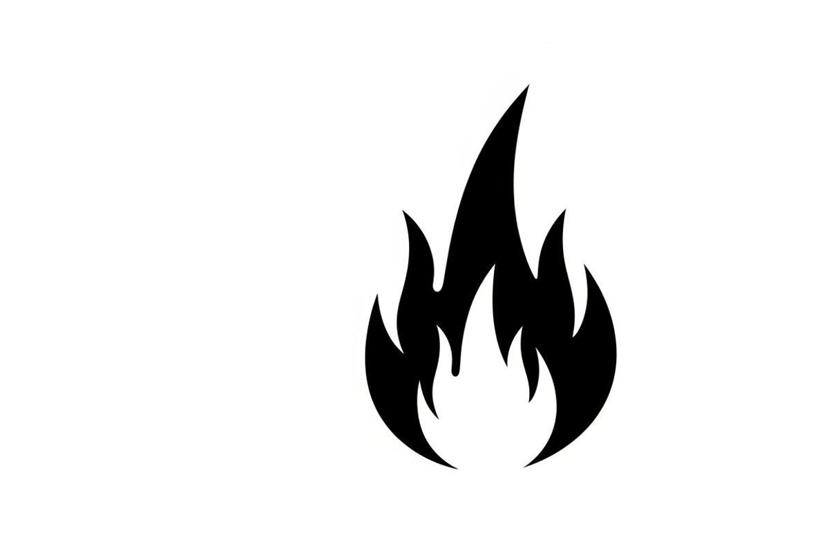 Bold black fire flame icon vector, an Illustration by Amazin_art (Photo 17 of 29)