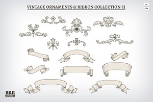 Vintage Ornaments & Ribbons 2