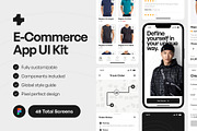 E-Commerce App UI Kits for Figma, an UI Kit Template by Hamza Naeem (Thumbnail 1 of 4)