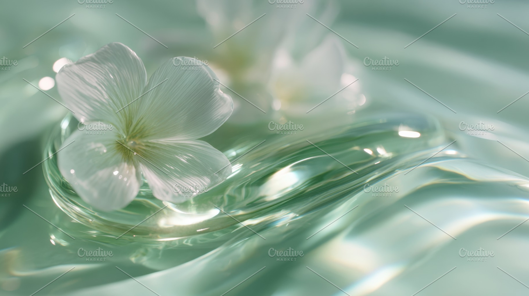 Floral ripples on water, a Photo by Beautiful things