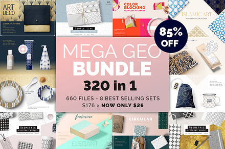 Mega Geometric Patterns Collection, a Pattern Graphic by Youandigraphics