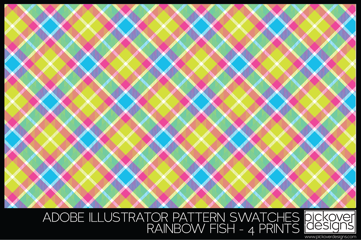 4 Rainbow Fish Print Swatches, a Pattern Graphic by Pickover Designs (Photo 5 of 5)