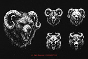 10 Bundle Dark Art Bear Horn Animal, an Illustration by Morspective (Thumbnail 3 of 7)