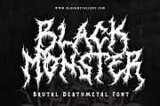 Black Monster Black Metal Font, a Blackletter Font by Blackmetalfont (Thumbnail 1 of 6)