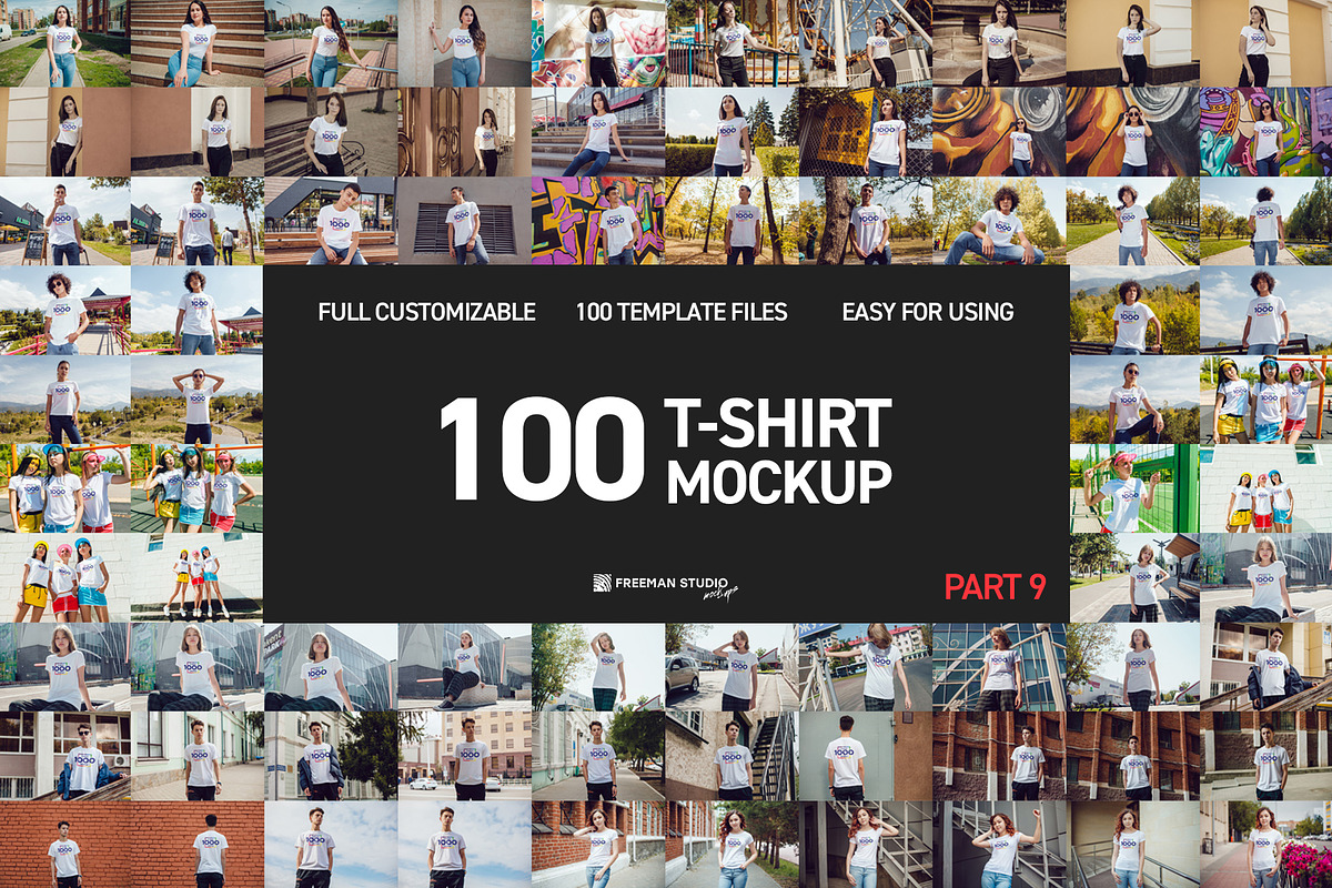 100 T-Shirt Mock-Up Part 9, a Shirt Mockup by Freeman Studio (Photo 1 of 7)