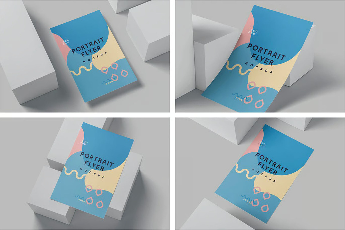 US Half Letter Size Flyer Mockups, an Advertising Mockup by megostudi0 (Photo 1 of 6)