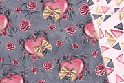 Valentines Day Digital Papers, a Pattern Graphic by Phantasia Design (Thumbnail 2 of 7)