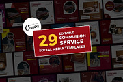 Holy Communion Church Flyer Bundle, a Social Media Template by MK Creatives (Thumbnail 1 of 3)