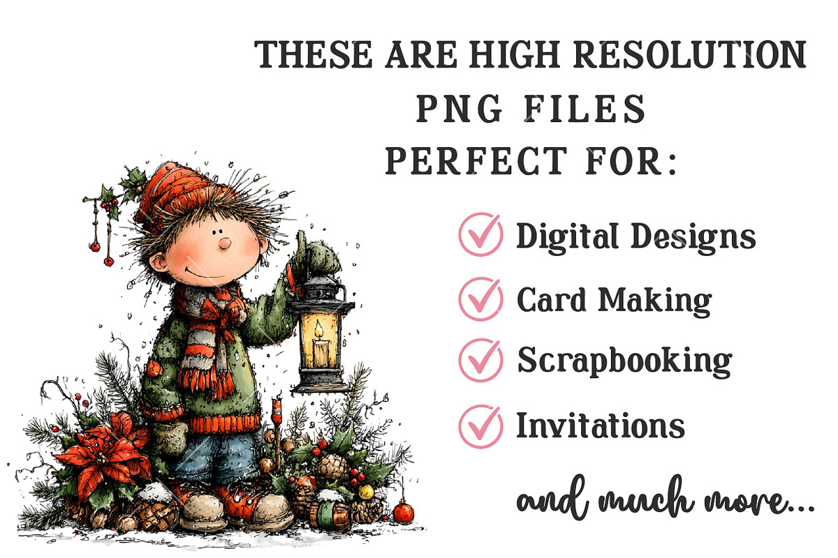 Whimsical Christmas Elf Clipart, a Person Illustration by OK Design (Photo 6 of 6)