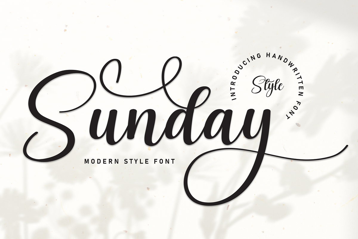 Sunday | Script Font, a Handwritten Font by Scratchones (Photo 1 of 9)