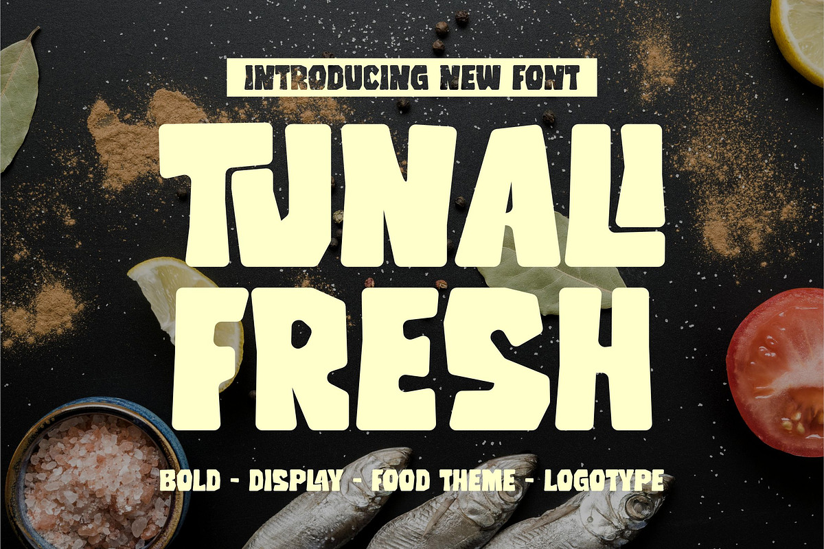 Tunali Fresh || Modern Bold Display, a Sans Serif Font by Ermedia Studio (Photo 1 of 10)