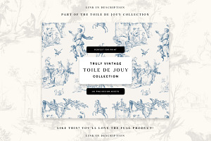 Toile De Jouy Seamless Patterns