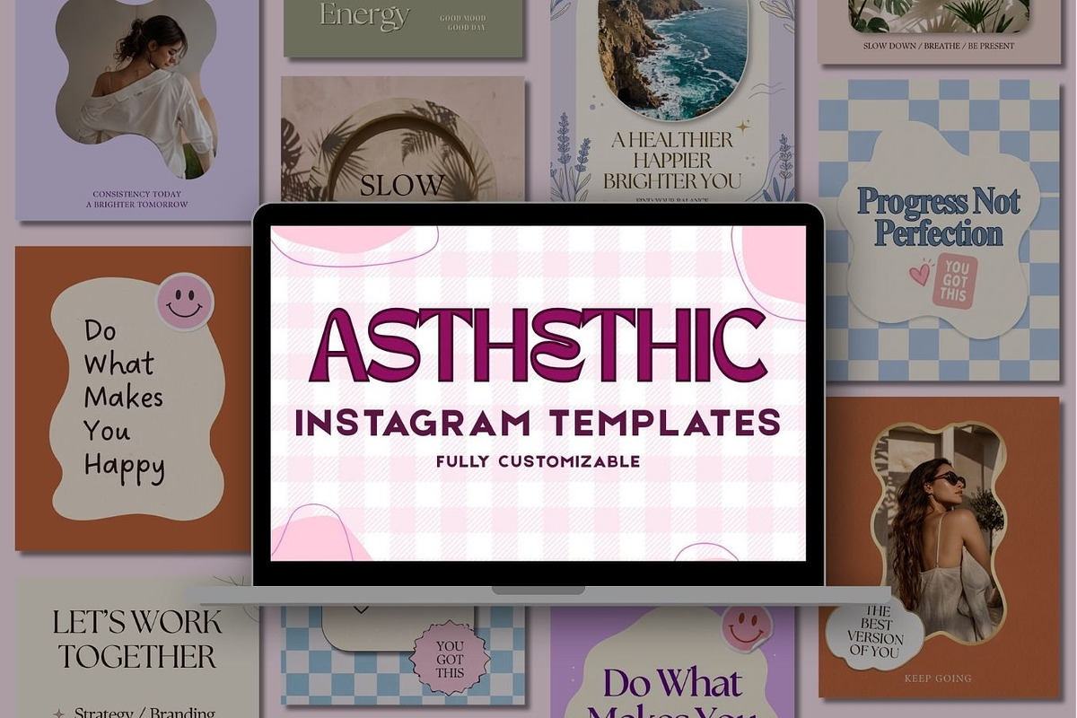 Aesthetic Instagram Templates, a Social Media Template by Arslan (Photo 1 of 7)