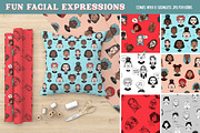 Fun Facial Expressions Vectors PNG, an Illustration by SLS Lines (Thumbnail 4 of 9)