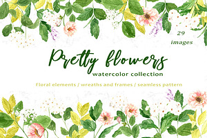 Pretty Flowers - Watercolor ClipArt