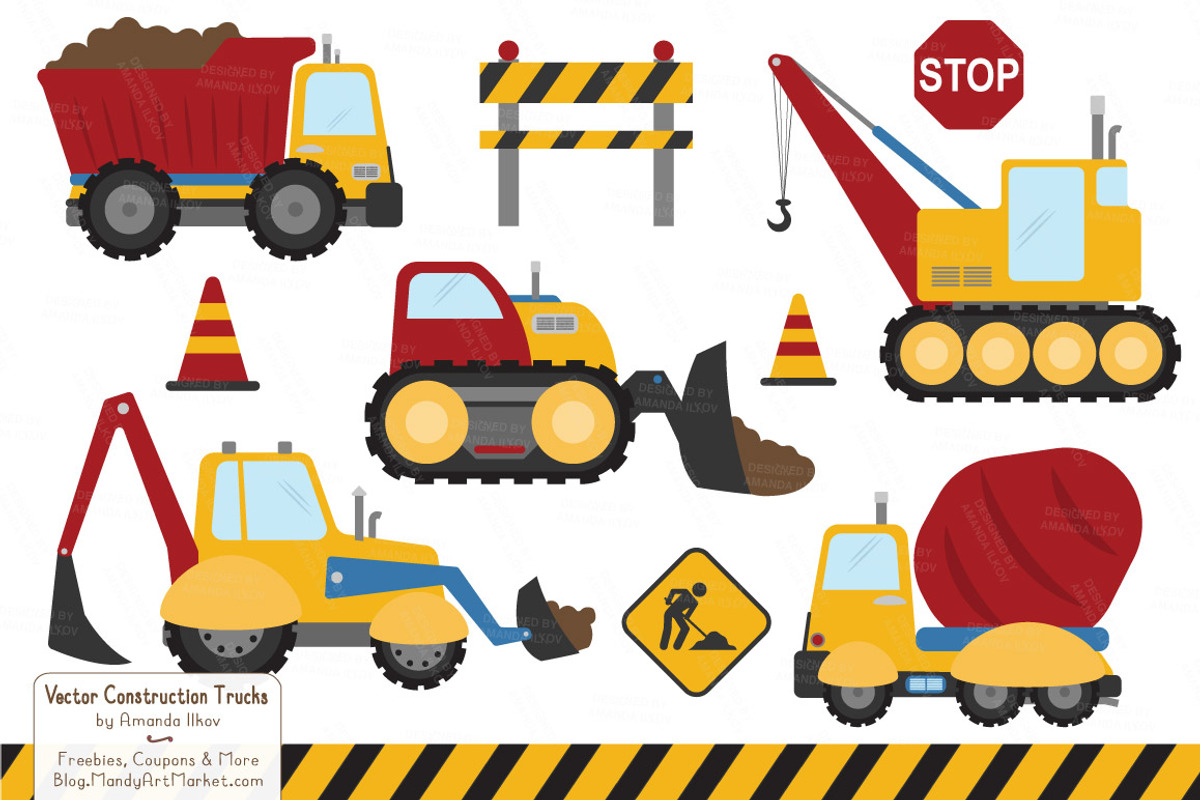 Crayon Box Boy Construction Trucks, an Illustration by Amanda Ilkov (Photo 1 of 2)