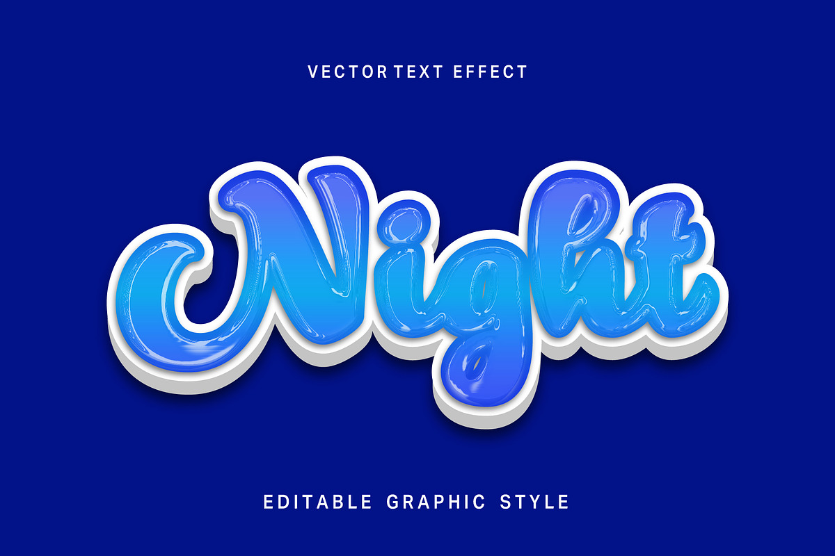 Glossy Script 3D Text Effect