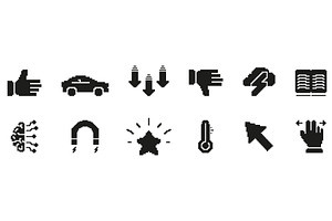 Retro Pixel Art Icon Set, an Object Illustration by Gentle Studio
