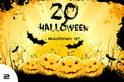 Halloween Backgrounds Set, a Seasonal Illustration by PictureInStock (Thumbnail 1 of 3)