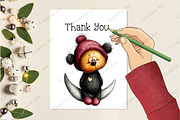 Whimsical Valentine Black Teddy Clip, an Illustration by Creative Art (Thumbnail 8 of 9)