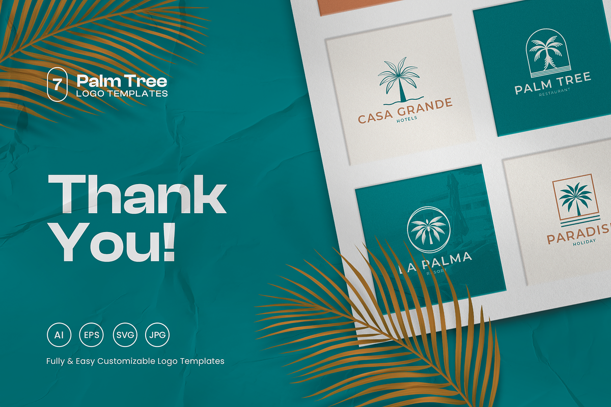 Palm Tree Logo Templates, a Branding & Logo Template by Rukuru Studio (Photo 5 of 5)
