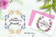 Watercolow rabbit and Floral set, an Animal Illustration by Olesya Agudova (Thumbnail 3 of 7)