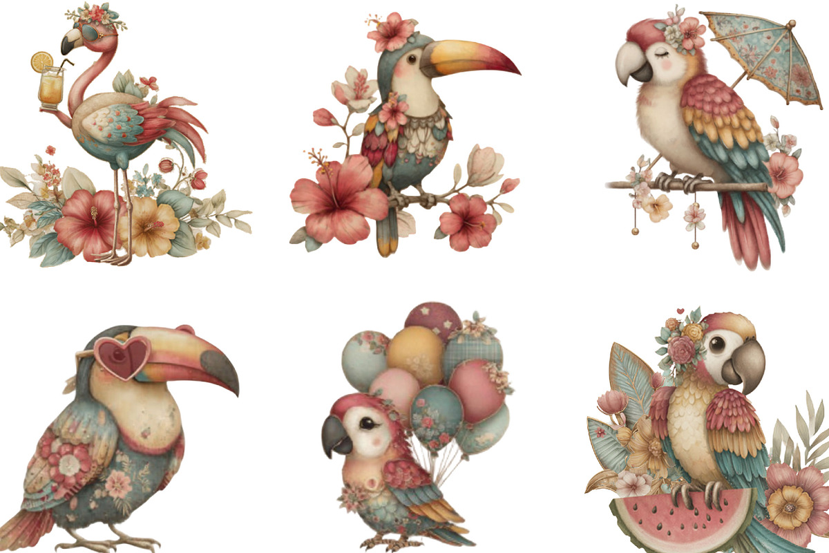 Whimsical Summer Tropical Bird, an Illustration by Designking (Photo 3 of 5)