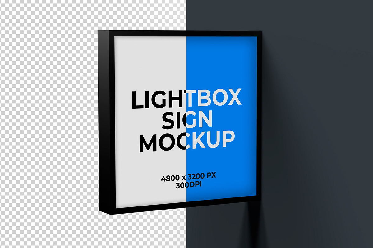 Lightbox Sign Mockup, an Advertising Mockup by Medialoot (Photo 2 of 7)