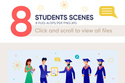Students Vector Scenes, an Education Illustration by PavelVinnik (Thumbnail 2 of 2)