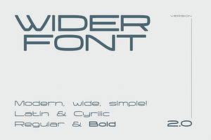 Wider Modern Wide Font