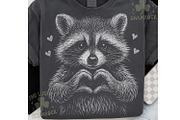 Cute Valentine Raccoon Love Design, a Seasonal Illustration by RETROVIBZDESIGNS (Thumbnail 2 of 5)