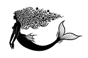 Fantasy Flowing Hair Mermaid Bundle, an Illustration by jahid234 (Thumbnail 31 of 31)