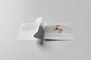 Square Bifold Brochure Mockup