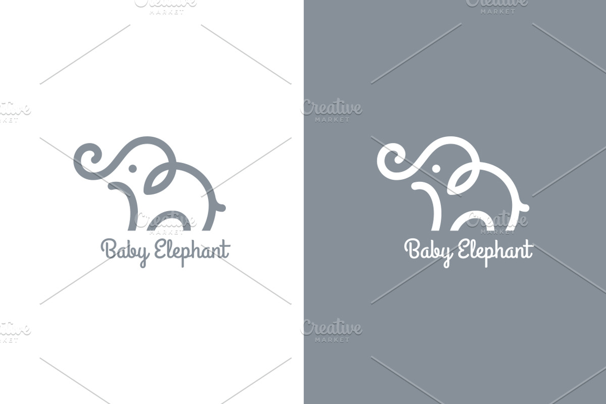 Baby Elephant Logo Template, a Branding & Logo Template by tetiana.svirska (Photo 2 of 4)