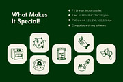 Biotechnology Doodle Icon Set, an Outline Icon by Vectors Market (Thumbnail 2 of 8)