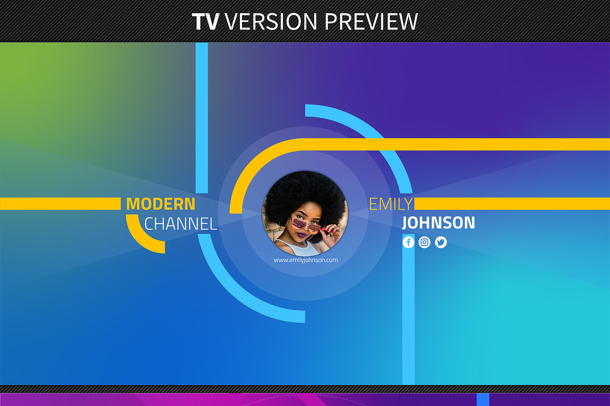 3 modern youtube banners, a Social Media Template by Genestro Shop (Photo 2 of 2)