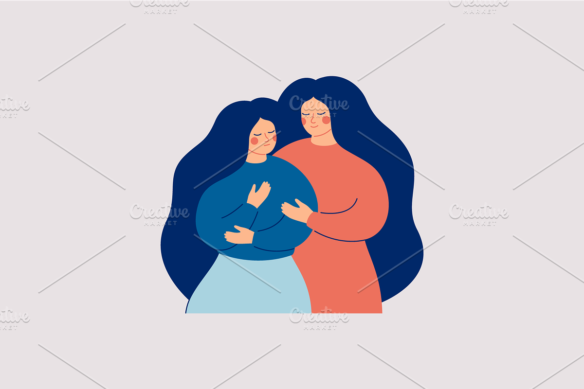 Friends and Family Support, a Healthcare Illustration by Mary Long (Photo 3 of 5)