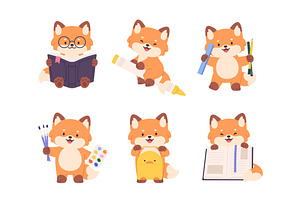 Back to school animals characters, an Object Illustration by LadadikArt