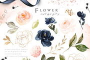 Blush & Navy-Watercolor Graphic Set, a Decorative Illustration by Graphic Box (Thumbnail 9 of 10)